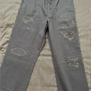 Polo by Ralph Lauren Gray Work Pants with Cream Interior